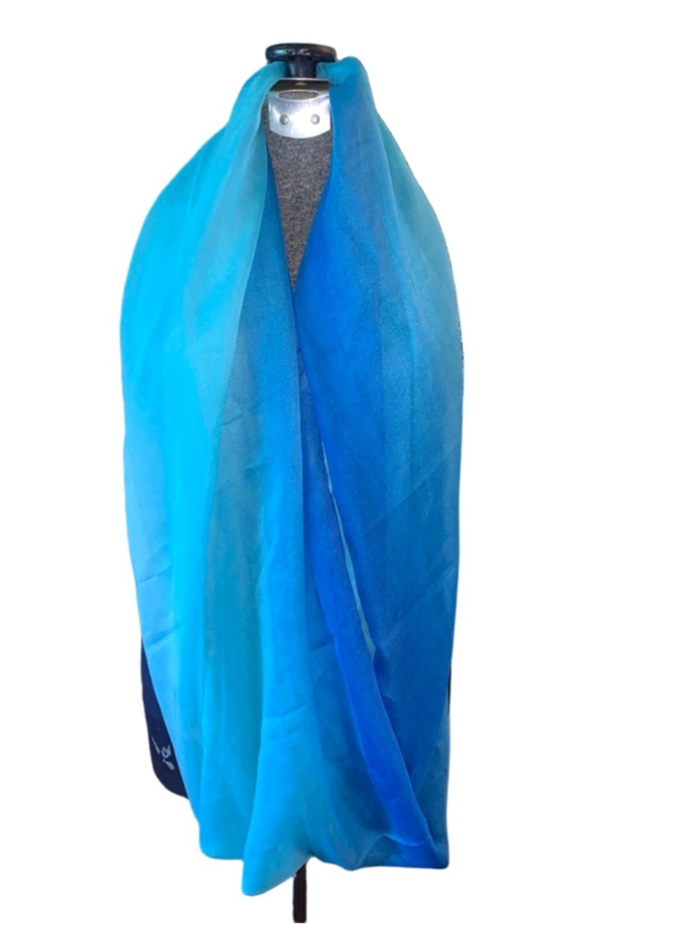 Women's Unbranded Blue Ombre Polyester Scarf One Size